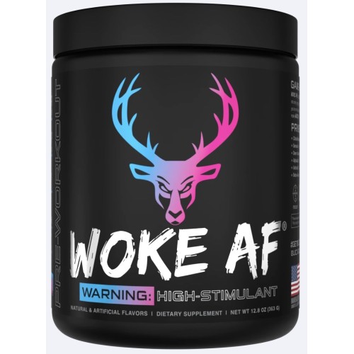 BUCKED UP, Woke AF, PREMIUM Pre-Workout, Ноотропный предтренировочный комплекс, вкус Miami (Клубника, манго, ананас), 363 г (30 порций)